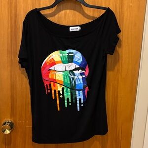 Magic MK Black Multicolor Graphic Women's Tee